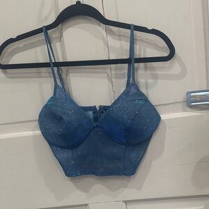 Fashion Nova Sparkling Blue Bralette